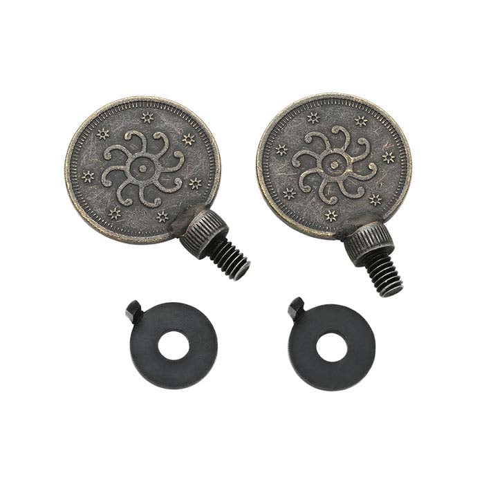 ABU 4000~7000番両側 SS Custom Thumbscrewセット Replacement Brass Coin Thumbscrew Set for GreenLion Saw Frame