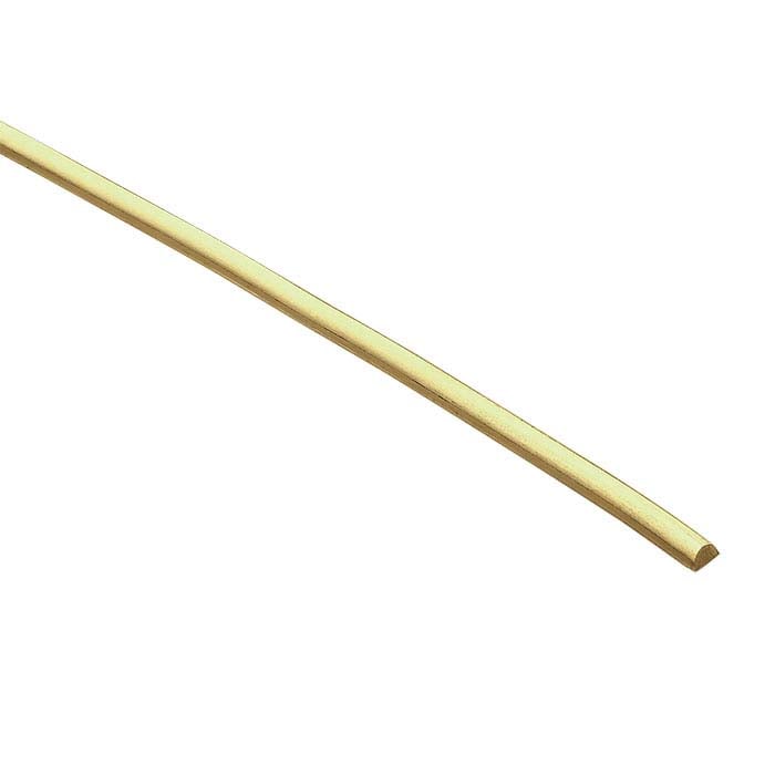 One Meter (3.28 Feet) Half-Hard Raw Brass Wrapping Wire - Flat - 18 Gauge (CW