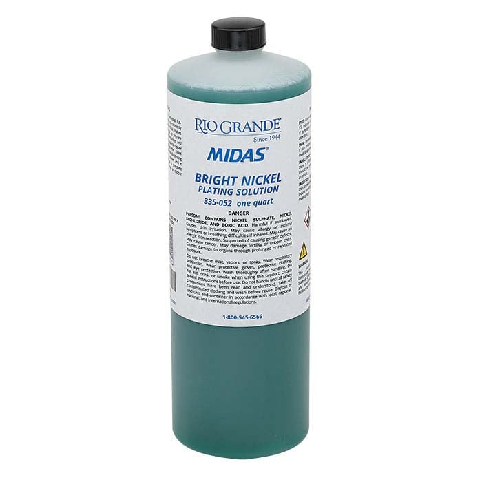 Midas® Bright Nickel Plating Solution, Acid-Based - RioGrande