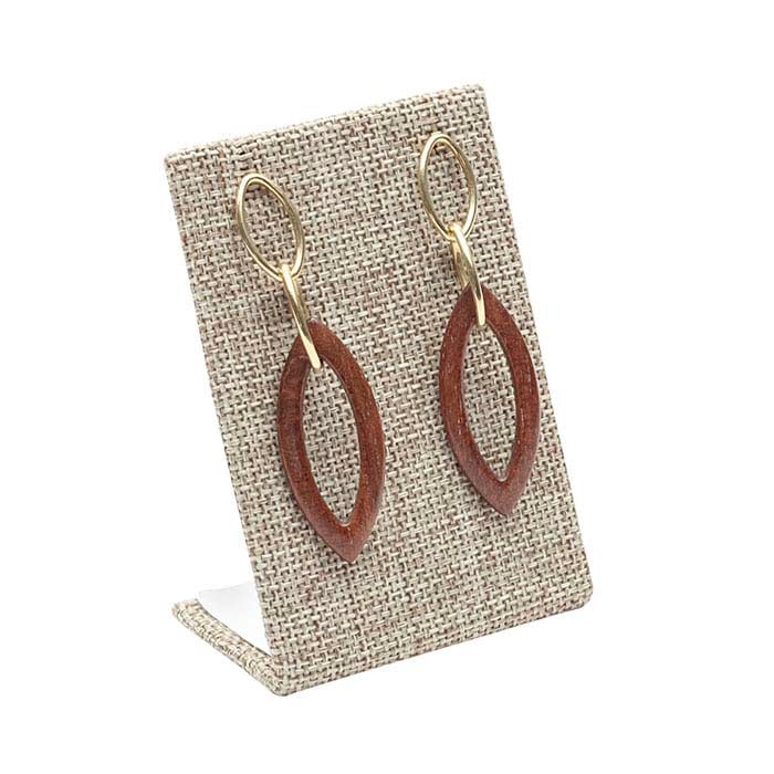 Burlap earring display hotsell