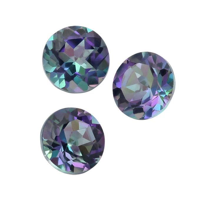 置物 topaz Azotic Galazio Blue Topaz Round Faceted Gemstone - RioGrande
