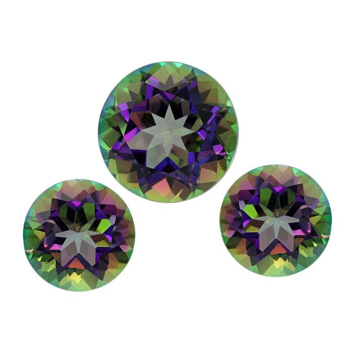 Azotic Green Mystic™ Topaz Round Faceted Gemstone - RioGrande