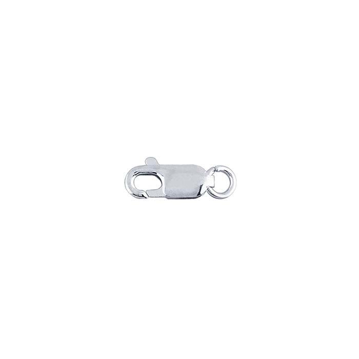 1/10 Silver-Filled Flat Oval Lobster Clasp with Open Ring - RioGrande