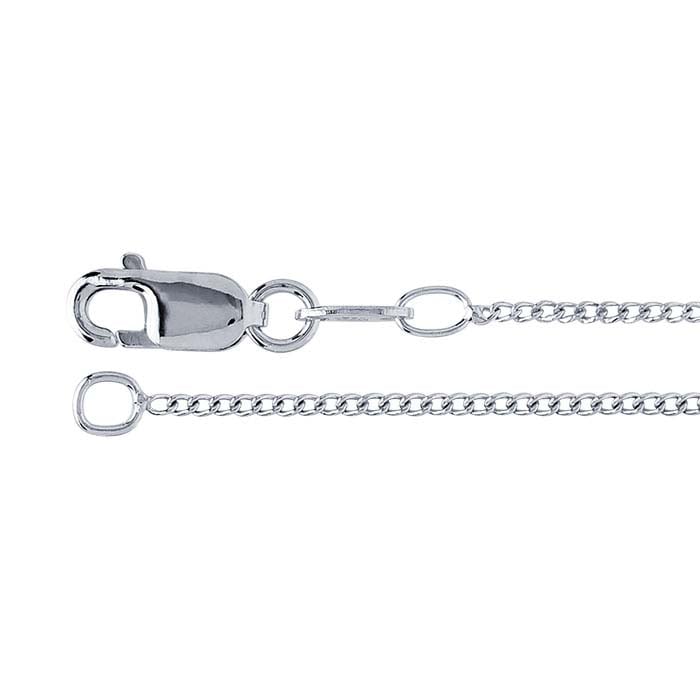 Sterling Silver Rhodium-Plated Curb Chain - RioGrande