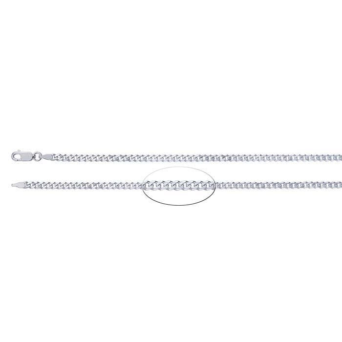 Sterling Silver 3mm Beveled Curb Chain - RioGrande Sterling Silver 3mm Beveled Curb Chain - RioGrande