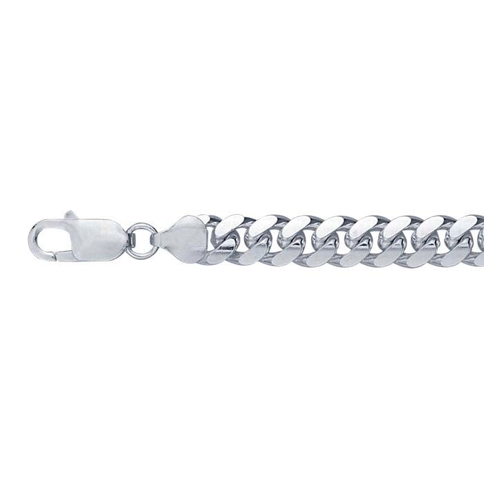Sterling Silver Beveled Oval Curb Chain Bracelet - RioGrande