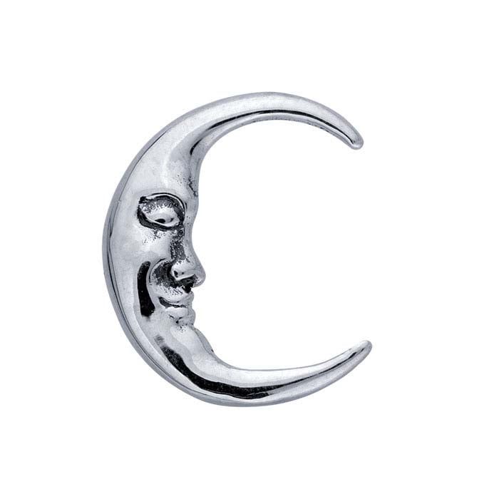 Sterling Silver Moon with Face Component - RioGrande