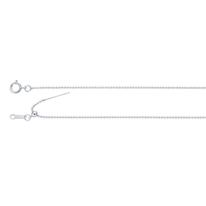Sterling Silver 1mm Add A Bead Bead Chain Necklaces Adjustable RioGrande