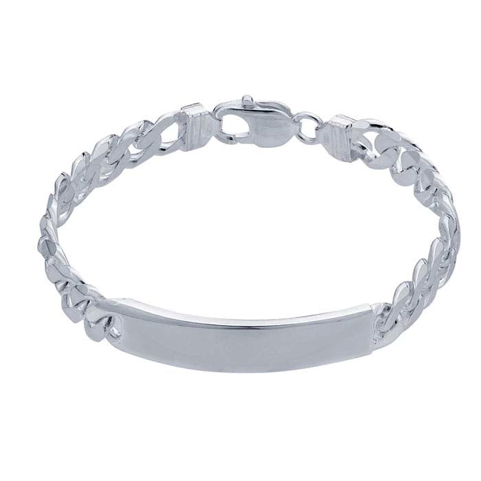 Sterling Silver Curb Chain ID Bracelet - RioGrande