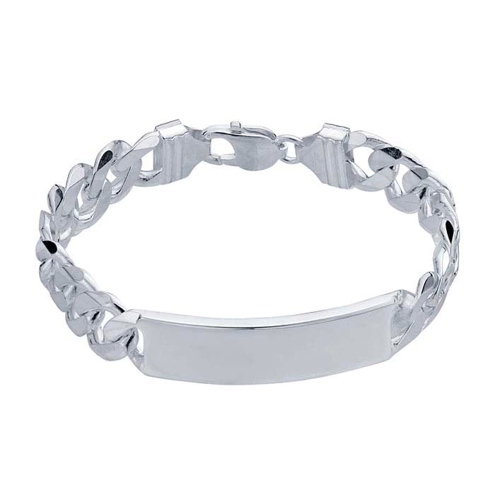 Sterling Silver Curb Chain ID Bracelet - RioGrande