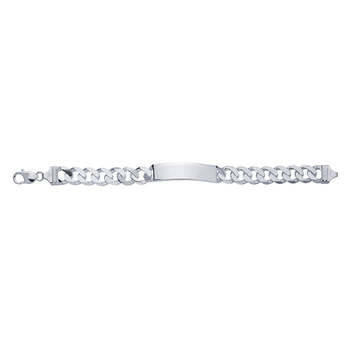 Sterling Silver Curb Chain ID Bracelet - RioGrande