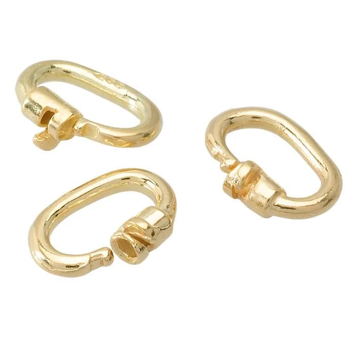 14K Yellow Gold 6.2 x 4.6mm Link Lock Jump Ring - RioGrande