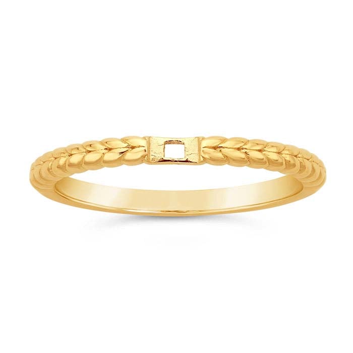 14K Yellow Gold Ring Shanks with Hole - RioGrande