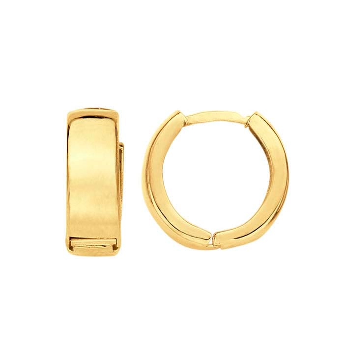 14K Yellow Gold 2 x 25mm Oval Endless Hoop Earring - RioGrande