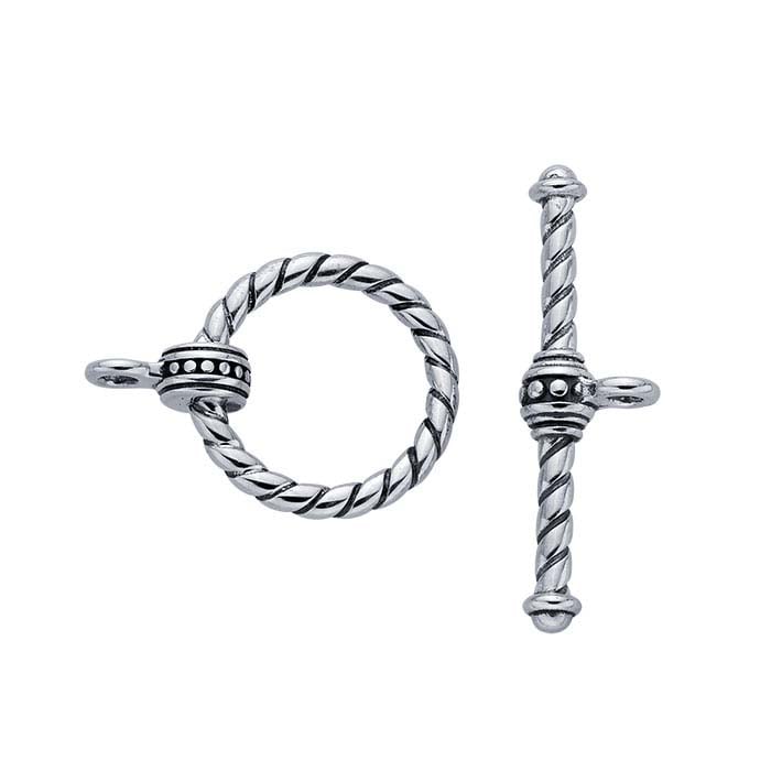 Sterling Silver 16mm Twist Toggle Clasp - RioGrande