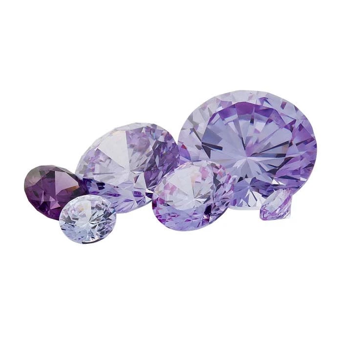 Gemstones 凛 Lavender CZ Round Faceted Gemstone - RioGrande