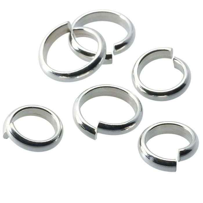 Sterling Silver Half-Round Wire Jump Ring - RioGrande