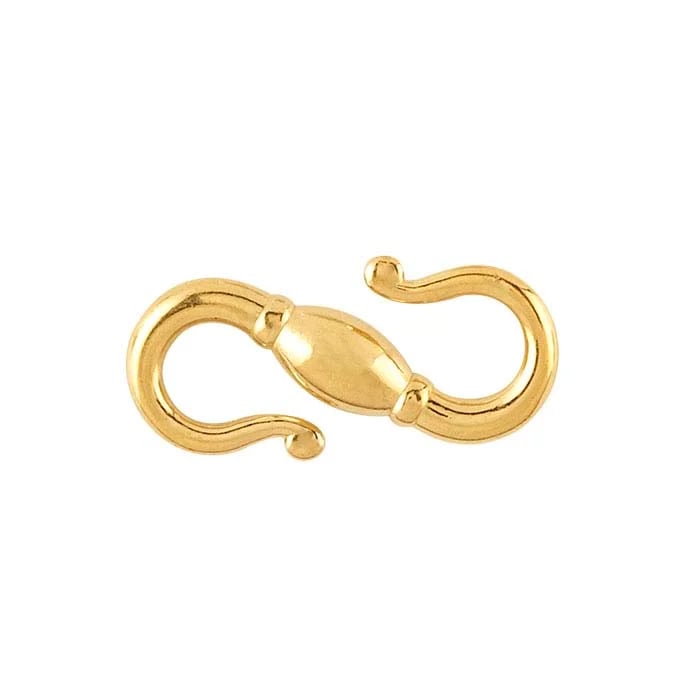 14K Vermeil S-Hook Clasp with Oval Bead - RioGrande