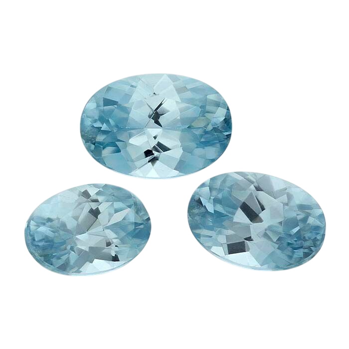 Blue Zircon Oval Faceted Gemstones, AA Grade - RioGrande