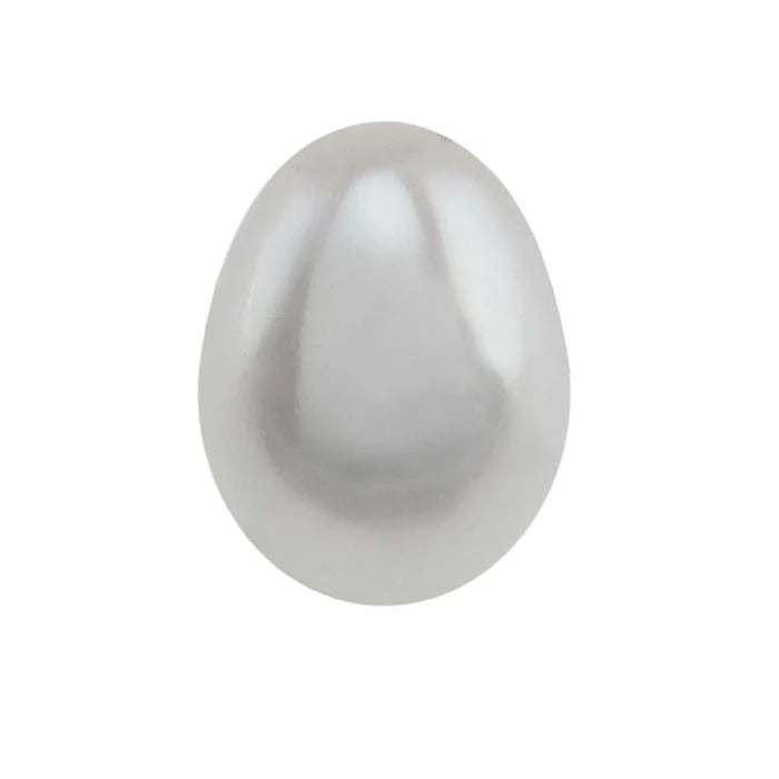Freshwater Cultured Half-Drilled 8–8.5mm Drop Pearl, White, A