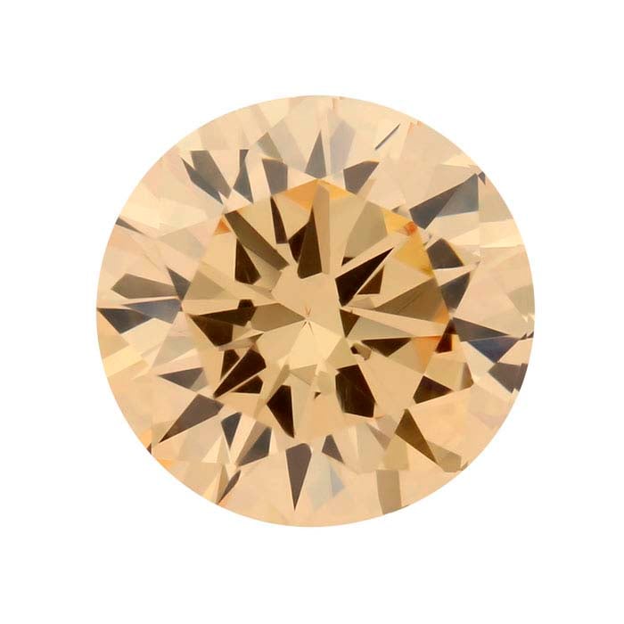 Champagne CZ Round Faceted Gemstone - RioGrande