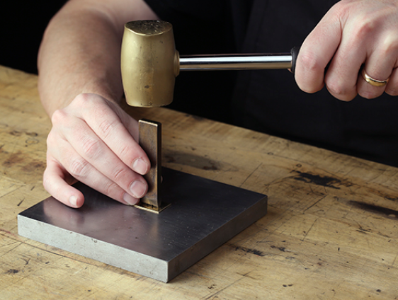 Custom marking stamps process step 2