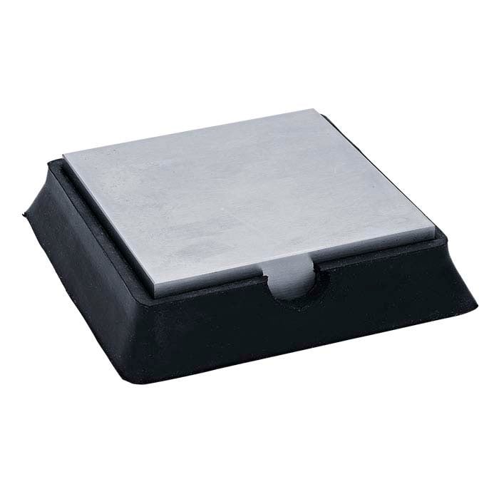AN541 = Steel Bench Block with Removable Rubber Base 3-3/4 x 3-3/4 x 1/2  - FDJ Tool