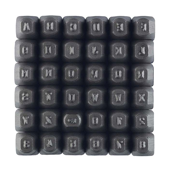 Stamp Set Numbers and Alphabet 1.6mm Characters