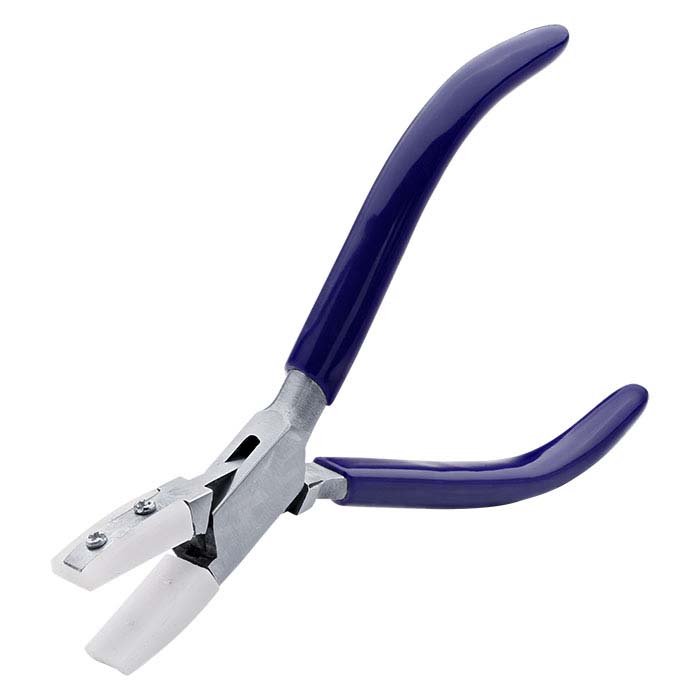 Billbotk Nylon Jaw Pliers For Jewelry Making, Flat Nose Pliers