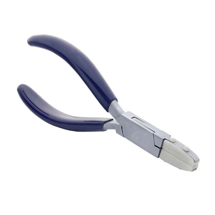 Thin Flat-Nose Pliers with Nylon Jaws