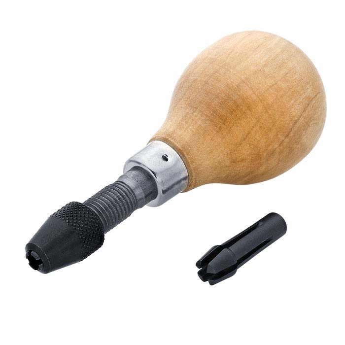 Wood PearShaped Tool Handle with Chuck & Collets RioGrande