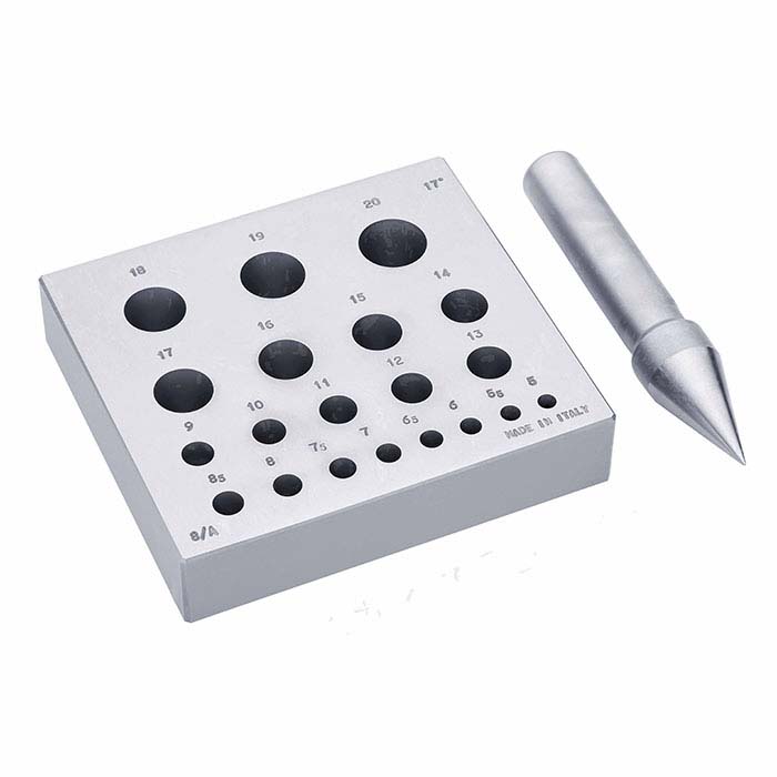 Bezel Forming Block with Punch Round - RioGrande