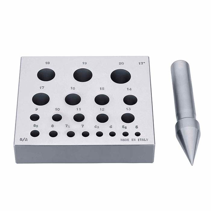 Bezel forming block with punch round on sale
