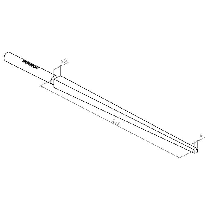 Durston Steel Tapered Square BezelForming Mandrel, 11" RioGrande