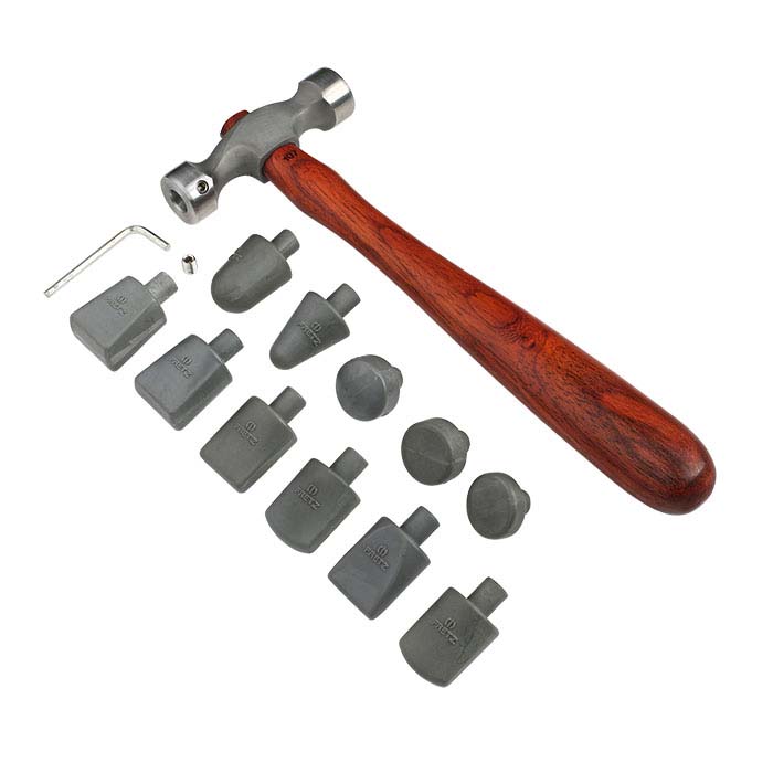 GR社製 1HX #725 Haefner Signature Fretz® HMR-102 Silversmith Wide Raising Hammer, 7 oz
