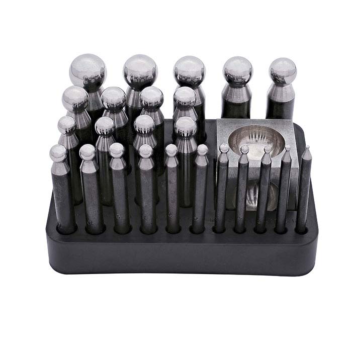 Details about   Imbottitori Steel 24 pcs High Quality Wood Base High Quality Dapping Punch show original title 