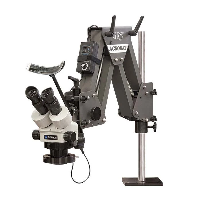 Meiji EMZ-5 Microscope with Acrobat® Stand and Ring Lamp - RioGrande