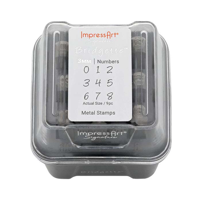 ImpressArt® Design Stamp Set, Numbers Bridgette, 3mm Characters - RioGrande