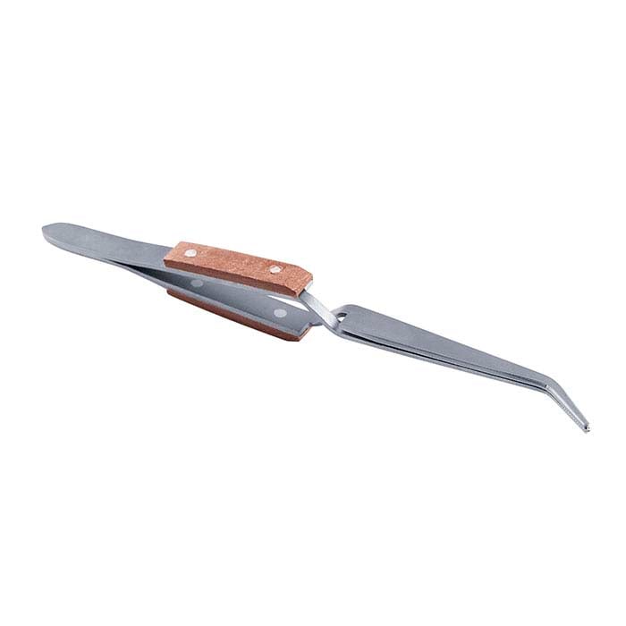 Curved Crosslock Tweezer with Fibre Grips