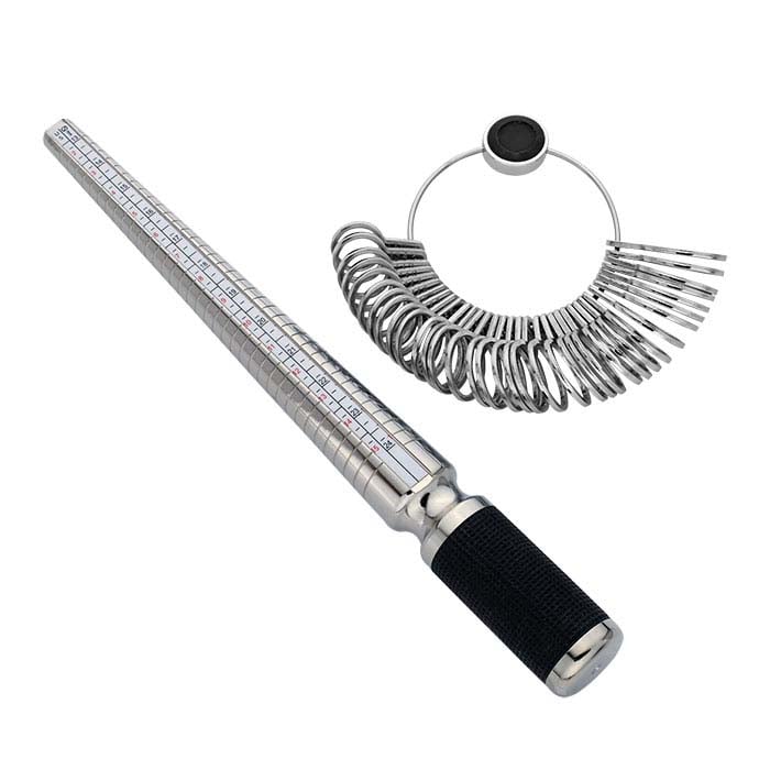 Ring Sizer Measuring Tool,aluminum Ring Mandrel And Finger Gauges (metal Ring  Sizer Tool Set)$ring Mandrel Sizer Metal Jewelry Measure Size 1-15