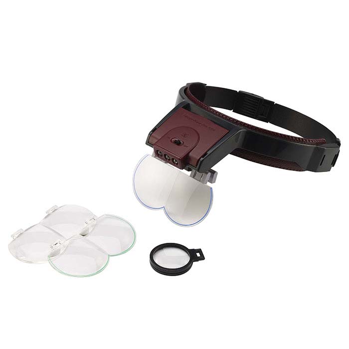 MegaView Pro Lighted Magnifier Headset with Three Lenses RioGrande