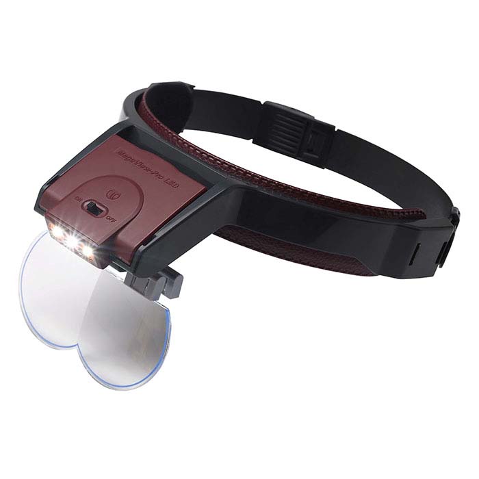 MegaView Pro Lighted Magnifier Headset with Three Lenses RioGrande