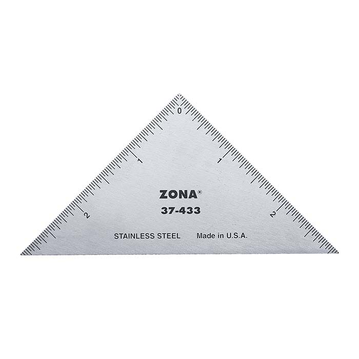 Zona Stainless Steel Triangle Ruler, 3