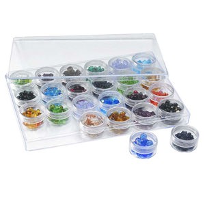 Acrylic Bead Organizer Tray with 24 Jars - RioGrande