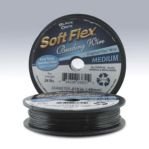 Soft Flex 49-Strand Black Onyx .019 Beading Wire 30-ft. Spool