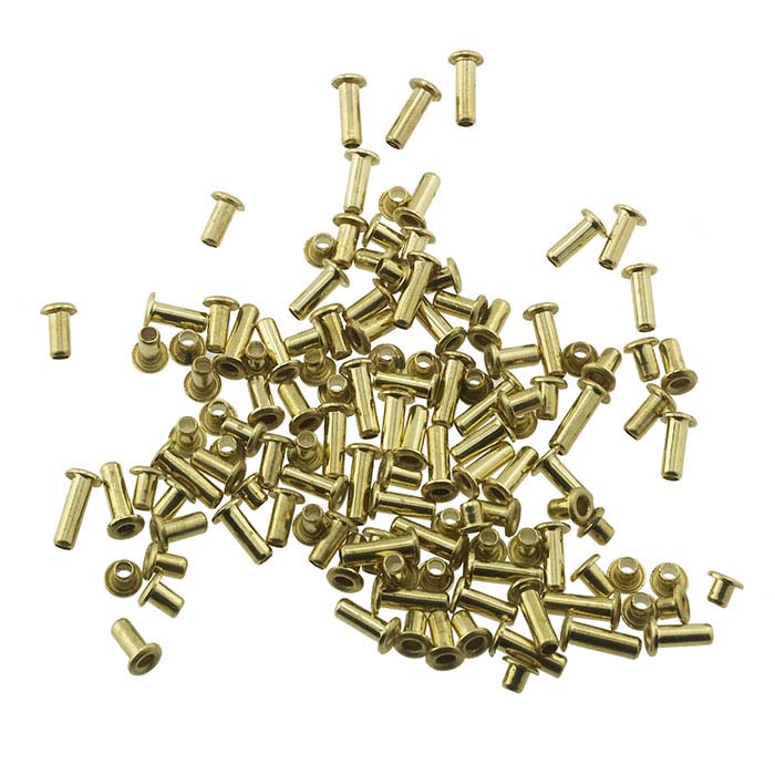 Assorted 1/16 Dia. Medium Brass Rivets (125 pcs.) - Metal Clay & Crafted  Findings