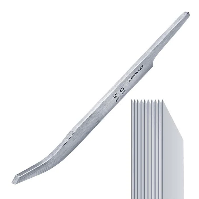E.C. Muller Carbon Steel Bent Line Gravers #16 - RioGrande