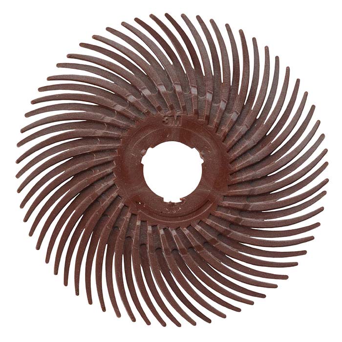 3M 3" Radial Bristle Disc, 220Grit, Red RioGrande