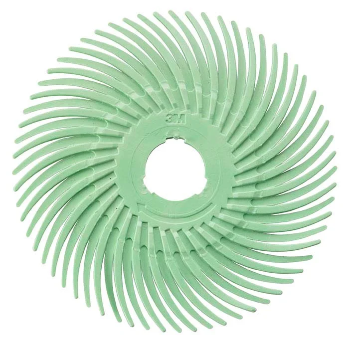 3M 3" Radial Bristle Disc, 1Micron, Light Green RioGrande