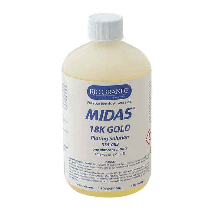 Midas Rose-Gold Plating Solution Concentrate, Cyanide-Based